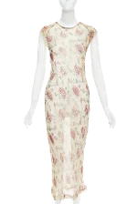 Nude Silk Dries Van Noten Dress