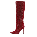 Red Suede Paris Texas Boots