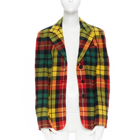 Multicolor Wool Dkny Coat & Jacket