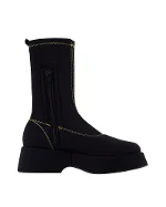 Black Fabric Ganni Boots