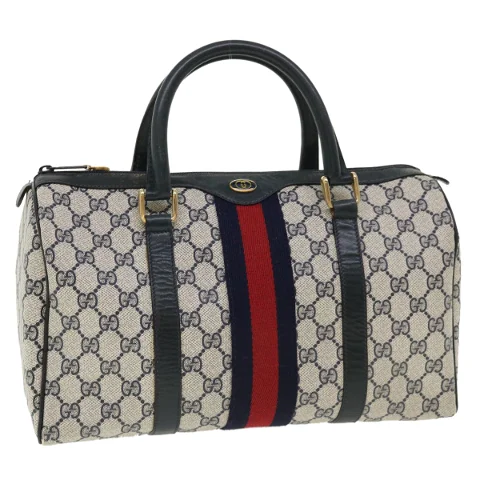Grey Canvas Gucci Travel Bag