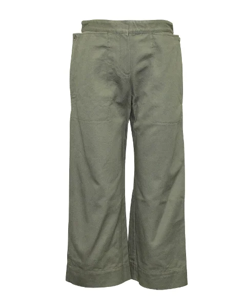 Green Cotton Jacquemus Pants