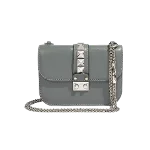 Grey Leather Valentino Crossbody Bag