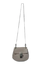 Grey Leather Chloé Crossbody Bag