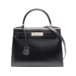 Black Leather Hermès Kelly