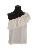 White Silk Sézane Top