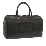 Black Leather Bally Travel Bag