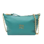 Blue Leather Miu Miu Shoulder Bag