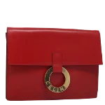 Red Leather Celine Clutch