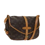 Brown Canvas Louis Vuitton Saumur