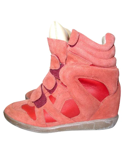 Red Suede Isabel Marant Sneakers