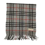 Grey Fabric Burberry Scarf