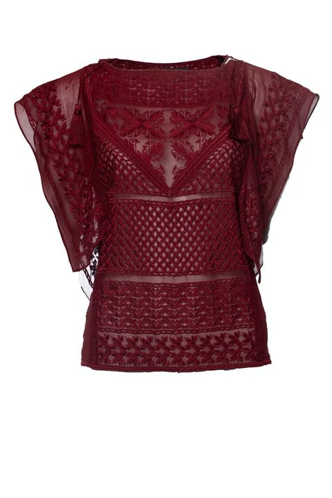 Red Silk Isabel Marant Top