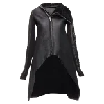 Black Leather Rick Owens Coat