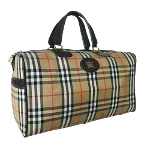 Multicolor Canvas Burberry Boston Bag