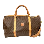 Brown Canvas Celine Travel Bag