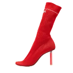 Red Fabric Vetements Boots