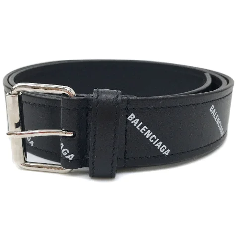 Black Leather Balenciaga Belt
