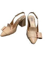 Beige Leather Max Mara Sandals