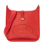 Red Leather Hermès Evelyne