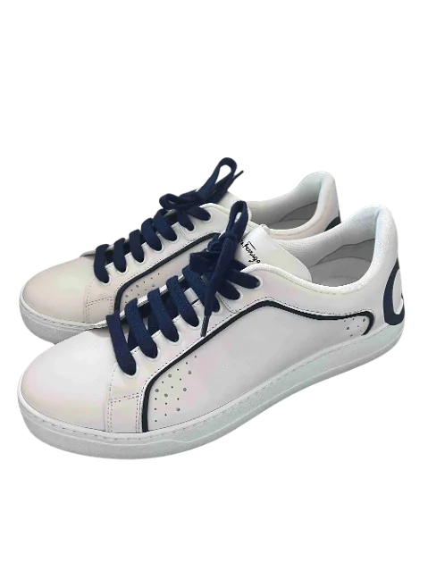 White Leather Salvatore Ferragamo Sneakers