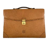 Brown Leather Loewe Briefcase