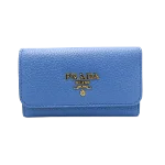 Blue Leather Prada Key Holder