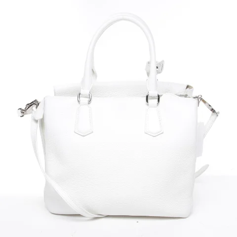 White Leather Ermanno Scervino Shoulder Bag