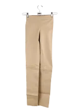 Beige Leather Joseph Pants