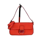 Red Leather Fendi Baguette
