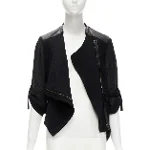 Black Fabric Helmut Lang Jacket