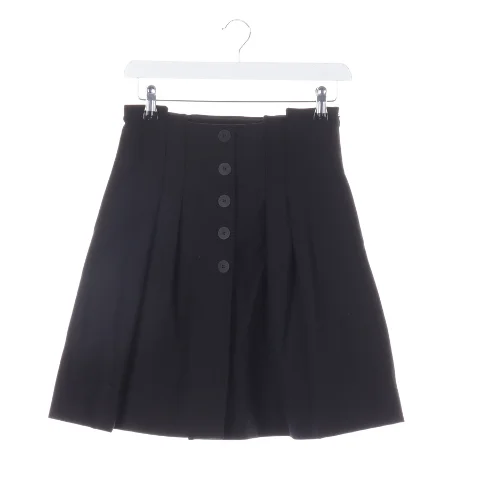 Black Cotton Maje Skirt