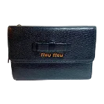 Black Leather Miu Miu Wallet