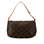 Brown Leather Louis Vuitton Pochette Accessoires