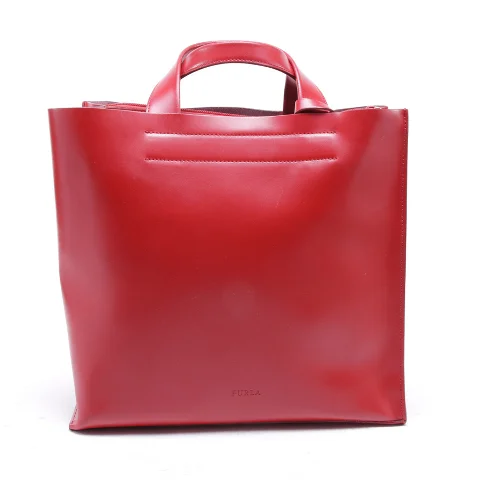 Red Leather Furla Handbag