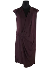 Burgundy Viscose Helmut Lang Dress