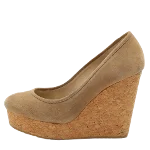 Beige Suede Jimmy Choo Wedges