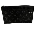 Black Canvas Louis Vuitton Clutch