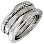 Silver White Gold Bvlgari Ring