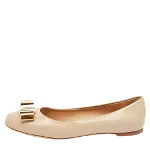 Beige Leather Salvatore Ferragamo Flats