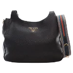 Black Leather Prada Crossbody Bag