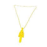 Yellow Rubber Chrome Hearts Necklace