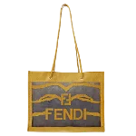 Beige Fabric Fendi Tote