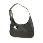 Black Leather Salvatore Ferragamo Shoulder Bag