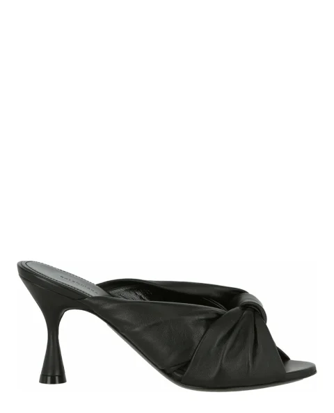 Black Leather Balenciaga Heels