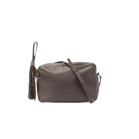Grey Leather Saint Laurent Camera Bag