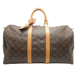 Brown Canvas Louis Vuitton Travel Bag