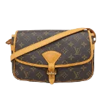 Brown Fabric Louis Vuitton Sologne