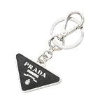 Silver Canvas Prada Charm