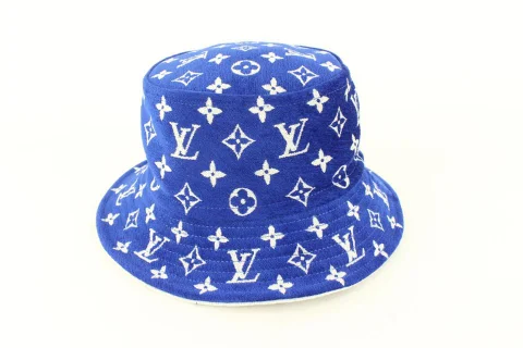 Blue Fabric Louis Vuitton Hat